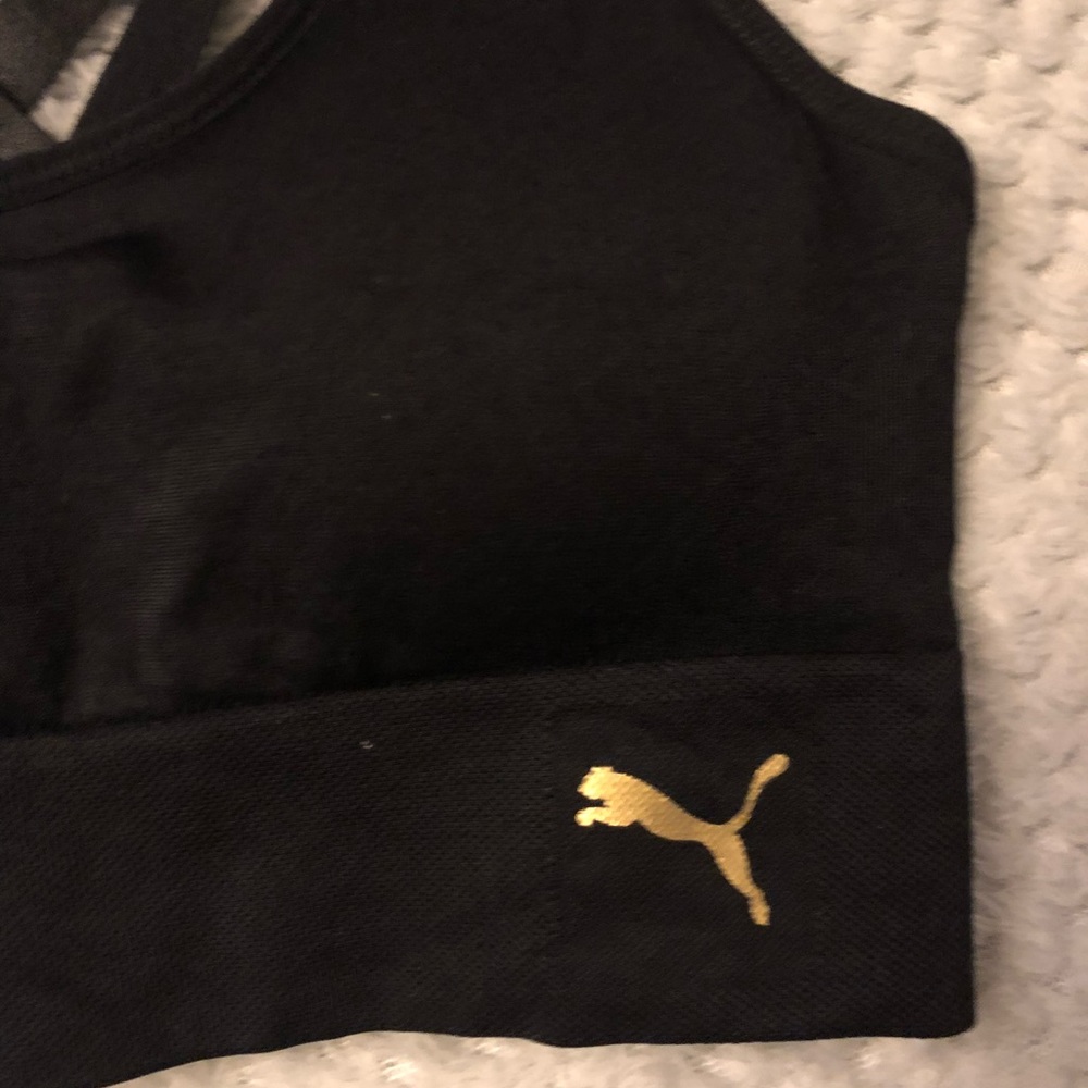 New Puma Seamless Sports Bra Black Puma Sports Bra